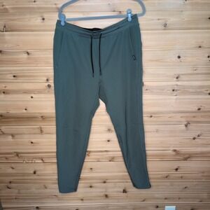 UNRL Apex Pants Mens Large Olive Green Tapered Athletic Joggers Stretch